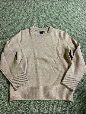 Crewcut Crewneck Sweater in Light Taupe